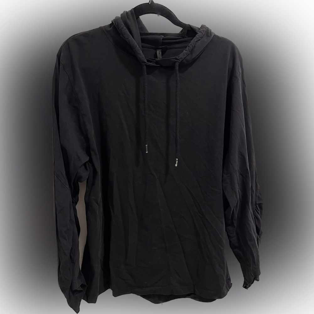 Black TOPSHOP SWEATER SHIRT WITH HOOD size 6